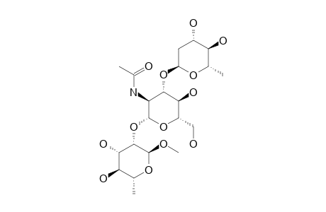 METHYL-O-2-DEOXY-ALPHA-L-RHAMNOPYRANOSYL=(1->3)-O-2-ACETAMIDO-2-DEOXY-BETA-D-GLUCOPYRANOSYL-(1->2)-ALPHA-L-RHAMNOPYRANOSIDE