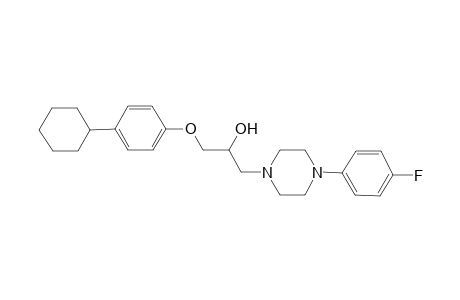 1-(4-Cyclohexylphenoxy)-3-[4-(4-fluorophenyl)-1-piperazinyl]-2-propanol