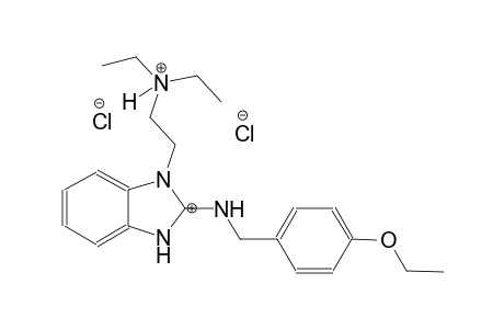 (E)-2-(2-((4-ethoxybenzyl)iminio)-2,3-dihydro-1H-benzo[d]imidazol-1-yl)-N,N-diethylethanaminium chloride