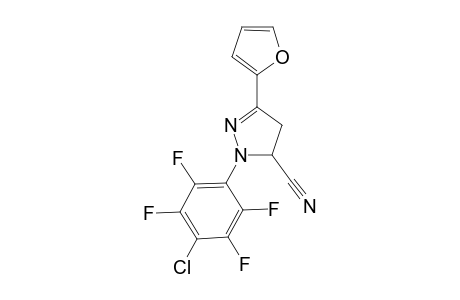 1-(4-Chloro-2,3,5,6-tetrafluoro)phenyl-3-(fur-2-yl)-5-cyano-4,5-dihydropyrazole