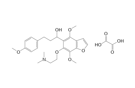 4,7-dimethoxy-6 -[2- (dimethylamino)ethoxy]-alpha-(p-methoxyphenethyl)-5-benzofuranmethanol, oxalate(1:1)