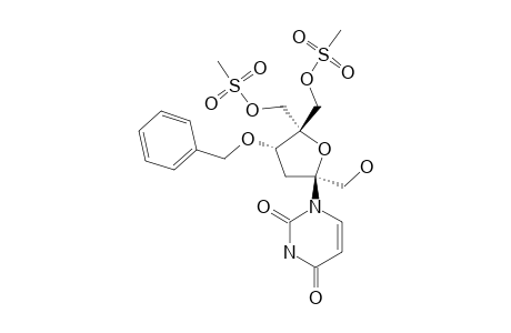 1-[4'-O-BENZYL-3'-DEOXY-5'-C-METHANESULFONYLOXYMETHYL-6'-O-METHANESULFONYL-BETA-D-PSICOFURANOSYL]-URACIL