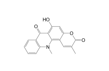 3H-Pyrano[2,3-c]acridine-3,7(12H)-dione, 6-hydroxy-2,12-dimethyl-