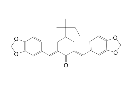 cyclohexanone, 2,6-bis(1,3-benzodioxol-5-ylmethylene)-4-(1,1-dimethylpropyl)-, (2E,6E)-