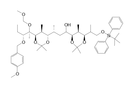 (2R,3S,4S,5R,6R,8R,9S,10S,11R,12R,13R)-3,5:9,11-Bis(isopropylidenedioxy)-1-tert-butyldiphenylsilyloxy-13-(4-methoxybenzyloxy)-12-methoxymethoxy-2,4,8,10,12-pentamethylpentadecan-6-ol