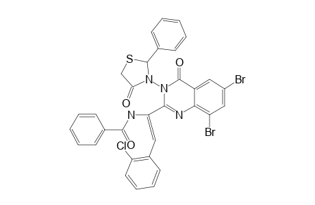 N-[2-(2-CHLOROPHENYL)-1-[6,8-DIBROMO-4-OXO-3-(4-OXO-2-PHENYLTHIAZOLIDIN-3-YL)-3,4-DIHYDROQUINAZOLIN-2-YL]-VINYL]-BENZAMIDE