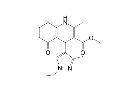 methyl 4-(1-ethyl-3-methyl-1H-pyrazol-4-yl)-2-methyl-5-oxo-1,4,5,6,7,8-hexahydro-3-quinolinecarboxylate