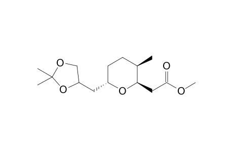 (2R,3R,6S)-6-((4RS)-2,2-Dimethyl[1,3]dioxolan-4-ylmethyl)-3-methyltetrahydropyran-2-yl]acetyl methyl ester