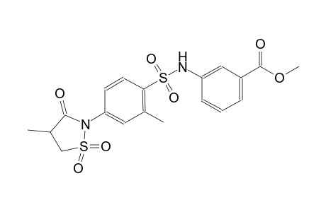 benzoic acid, 3-[[[2-methyl-4-(4-methyl-1,1-dioxido-3-oxo-2-isothiazolidinyl)phenyl]sulfonyl]amino]-, methyl ester