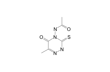6-METHYL-4-ACETYLAMINO-3(2H)-THIOXO-5(4H)-OXO-1,2,4-TRIAZINE