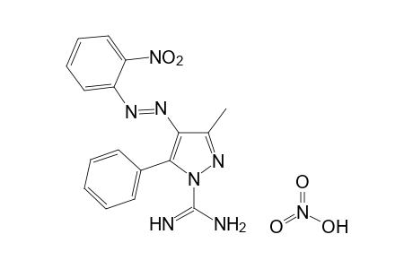 3-METHYL-4-[(o-NITROPHENYL)AZO]-5-PHENYLPYRAZOLE-1-CARBOXAMIDINE, MONONITRATE