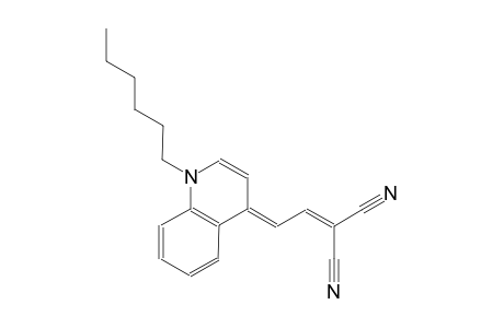 2-[(2E)-2-(1-hexyl-4(1H)-quinolinylidene)ethylidene]malononitrile