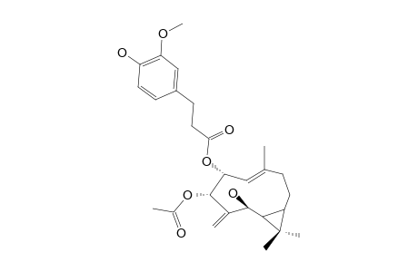 (+)-3-ALPHA-ACETOXY-2-ALPHA-[3-(4-HYDROXY-3-METHOXYPHENYL)-PROPANOYLOXY]-BICYClO-GERMACRA-E-1(10),4(12)-DIEN-5-BETA-OL