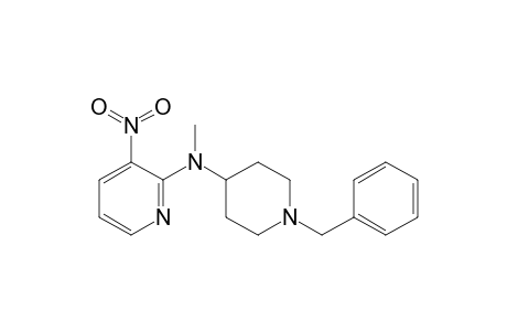 1-Benzyl-4-[N-methyl-N-(3-nitro-2-pyridinyl)amino]piperidine