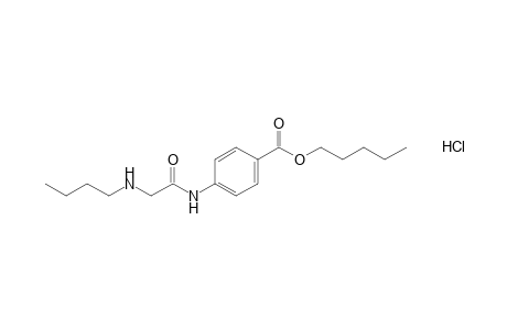 p-(2-butylaminoacetamido)benzoic acid, pentyl ester, hydrochloride