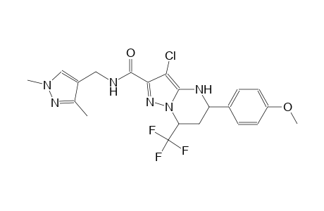 3-chloro-N-[(1,3-dimethyl-1H-pyrazol-4-yl)methyl]-5-(4-methoxyphenyl)-7-(trifluoromethyl)-4,5,6,7-tetrahydropyrazolo[1,5-a]pyrimidine-2-carboxamide