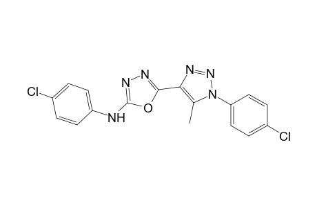 5-(1-p-Chlorophenyl-5-methyl-1,2,3-triazol-4-yl)-2-(4-chlorophenyl)amino-1,3,4-oxadiazole