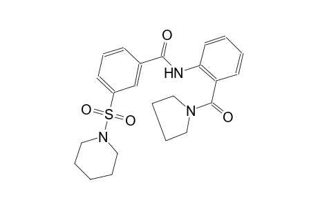 benzamide, 3-(1-piperidinylsulfonyl)-N-[2-(1-pyrrolidinylcarbonyl)phenyl]-