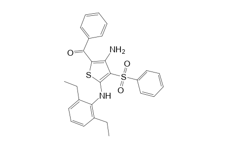 Methanone, [3-amino-5-[(2,6-diethylphenyl)amino]-4-(phenylsulfonyl)-2-thienyl]phenyl-