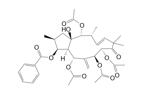 5,7,8,14-tetrakis(Acetoxy)-3-(benzoyloxy)-15-hydroxy-9-oxo-Jatropha-6(17),11(E)-diene