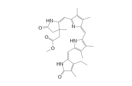 21H-Biline-3-acetic acid, 17-ethyl-1,2,3,19,23,24-hexahydro-3,7,8,12,13,18-hexamethyl-1,19-diox o-, methyl ester0702-44-6 , (.+-.)-