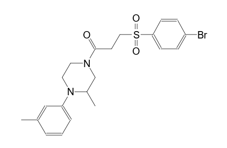 piperazine, 4-[3-[(4-bromophenyl)sulfonyl]-1-oxopropyl]-2-methyl-1-(3-methylphenyl)-