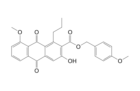 (4-methoxyphenyl)methyl 3-hydroxy-8-methoxy-9,10-dioxo-1-propyl-anthracene-2-carboxylate