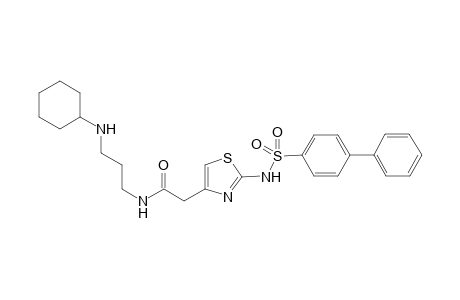 2-[-(1,1'-Biphenyl-4-yl)sulfonyl]amino-1,3-thiazol-4-yl-N-[3-(cyclohexylamino)propyl]-acetamide