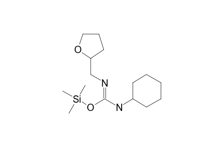 N-Cyclohexyl-N'-[(oxolan-2-yl)methyl]carbamimidic acid, tms derivative