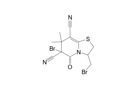 5H-Thiazolo[3,2-a]pyridine-6,8-dicarbonitrile, 2,3,6,7-tetrahydro-6-bromo-3-bromomethyl-7,7-dimethyl-5-oxo-