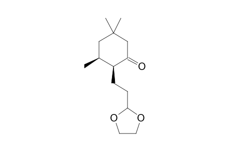 (2S,3S)-2-[2-(1,3-Dioxolan-2-yl)-ethyl]-3,5,5-trimethylcyclohexan-1-one