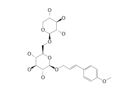 4-METHOXY-CINNAMYL-(6'-O-BETA-D-XYLOPYRANOSYL)-O-BETA-D-GLUCOPYRANOSIDE