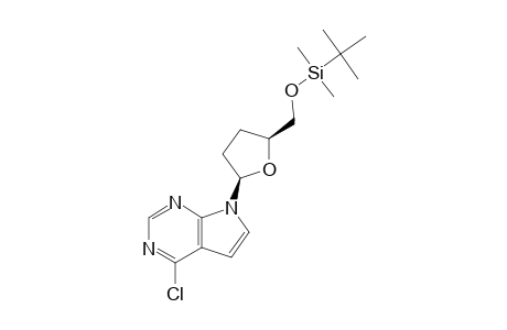 4-CHLORO-7-{2,3-DIDEOXY-5-O-[(1,1-DIMETHYLETHYL)-DIMETHYLSILYL]-BETA-D-GLYCERO-PENTOFURANOSYL}-7H-PYRROLO-[2,3-D]-PYRIMIDINE