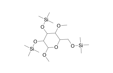 Glucopyranoside, methyl 4-O-methyl-2,3,6-tris-O-(trimethylsilyl)-, .beta.-d-