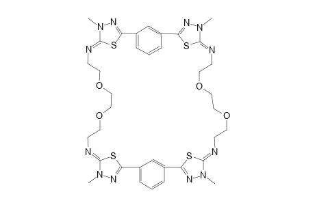 BIS-[5,5'-(3,6-DIOXA-1,8-OCTANDIYLDIAMINO)-BIS-(4-METHYL-1,3,4-THIADIAZOLO-5-YLIDENE-2-YL)-(META-PHENYLENE)]-PHANE