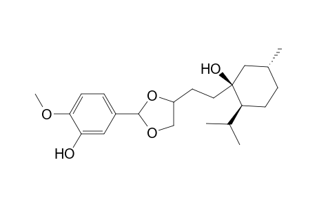 5-(4-(2-((1S,2S,5R)-1-Hydroxy-2-isopropyl-5-methylcyclohexyl)ethyl)-1,3-dioxolan-2-yl)-2-methoxyphenol