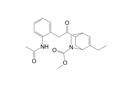 7-[2-(2-acetamidophenyl)-1-oxoethyl]-3-ethyl-5-azabicyclo[2.2.2]oct-2-en-5-carbonsaure-methylester