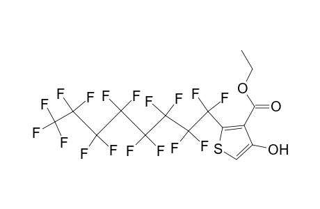 3-Thiophenecarboxylic acid, 2-(heptadecafluorooctyl)-4-hydroxy-, ethyl ester