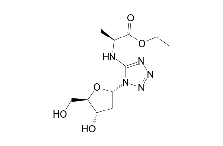 L-Alanine, N-[1-(2-deoxy-.beta.-D-erythro-pentofuranosyl)-1H-tetrazol-5-yl]-, ethyl ester