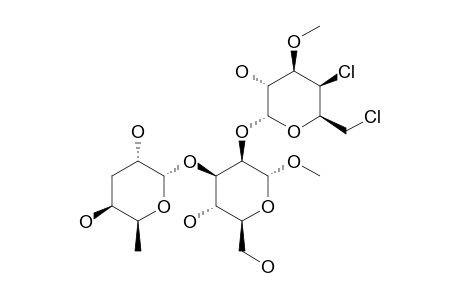 METHYL-2-O-(4,6-DICHLORO-4,6-DIDEOXY-3-O-METHYL-ALPHA-D-GALACTOPYRANOSYL)-3-O-(3,6-DIDEOXY-ALPHA-D-XYLO-HEXOPYRANOSYL)-ALPHA-D-MANNOPYRANOSIDE