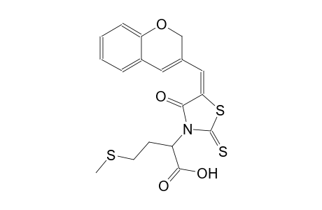 3-thiazolidineacetic acid, 5-(2H-1-benzopyran-3-ylmethylene)-alpha-[2-(methylthio)ethyl]-4-oxo-2-thioxo-, (5E)-