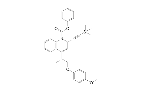 4-{(S*)-[2-(p-Methoxyphenoxy)-1-methyl]ethyl}-2-{(R*)-[(trimethylsilyl)ethynyl]}-2H-quinoline-1-carboxylic acid phenyl ester
