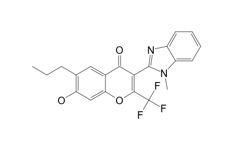 7-HYDROXY-2-TRIFLUOROMETHYL-3-(1-METHYL-2-BENZIMIDAZOLYL)-6-PROPYLCHROMONE
