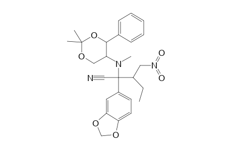 N-(2,2-dimethyl-4-phenyl-1,3-dioxan-5-yl)-N-methyl-N-(1-piperonyl-1-cyano-2-ethyl-3-nitropropanamine