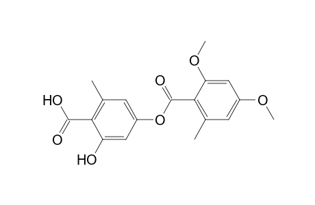 Benzoic acid, 2,4-dimethoxy-6-methyl-, 4-carboxy-3-hydroxy-5-methylphenyl ester