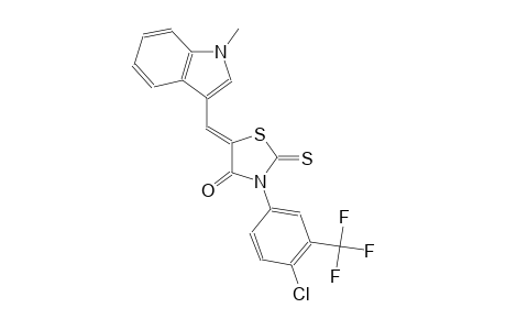 (5Z)-3-[4-chloro-3-(trifluoromethyl)phenyl]-5-[(1-methyl-1H-indol-3-yl)methylene]-2-thioxo-1,3-thiazolidin-4-one