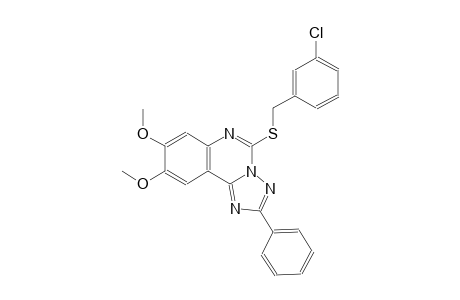 5-[(3-chlorobenzyl)sulfanyl]-8,9-dimethoxy-2-phenyl[1,2,4]triazolo[1,5-c]quinazoline