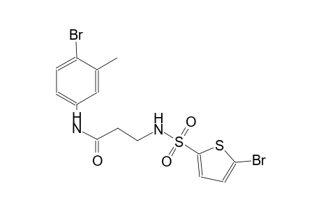 N-(4-bromo-3-methylphenyl)-3-{[(5-bromo-2-thienyl)sulfonyl]amino}propanamide
