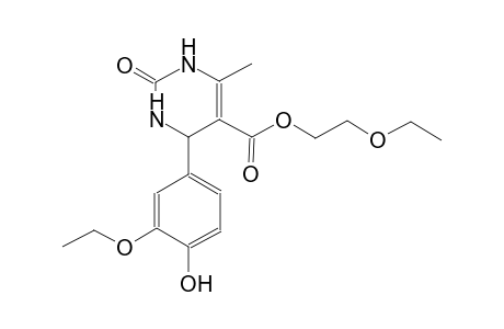 5-pyrimidinecarboxylic acid, 4-(3-ethoxy-4-hydroxyphenyl)-1,2,3,4-tetrahydro-6-methyl-2-oxo-, 2-ethoxyethyl ester