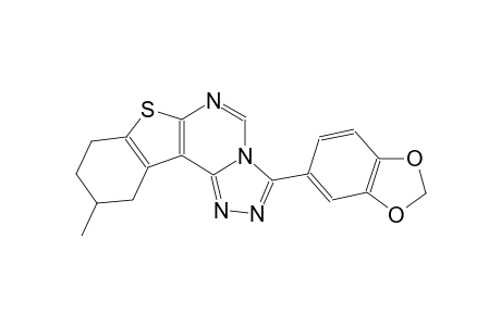 benzo[4,5]thieno[3,2-e][1,2,4]triazolo[4,3-c]pyrimidine, 3-(1,3-benzodioxol-5-yl)-8,9,10,11-tetrahydro-10-methyl-